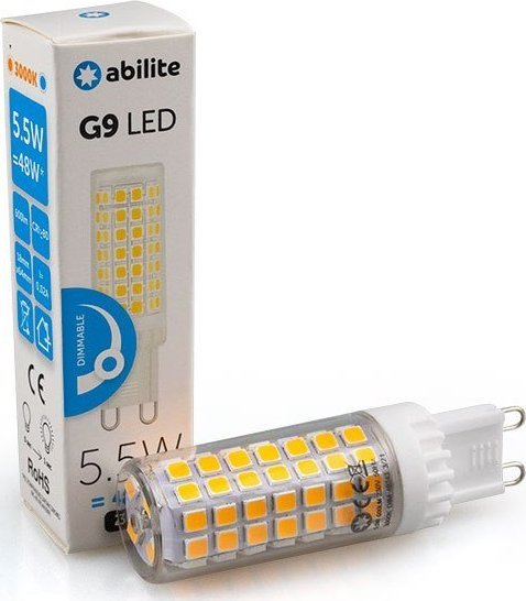 Abilite ¯ARÓWKA LED ABILITE SZTYFT B.CIEP£A G9 5,5W 230V 600LM ŒCIEMNIALNA