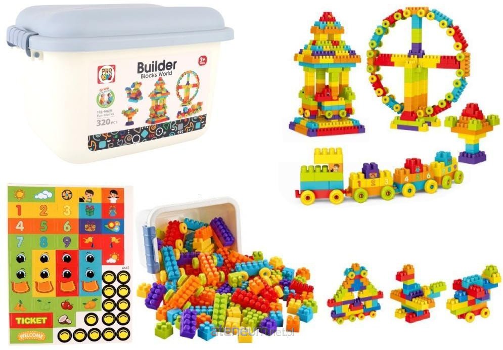 Klocki budowlane w skrzyni 320el