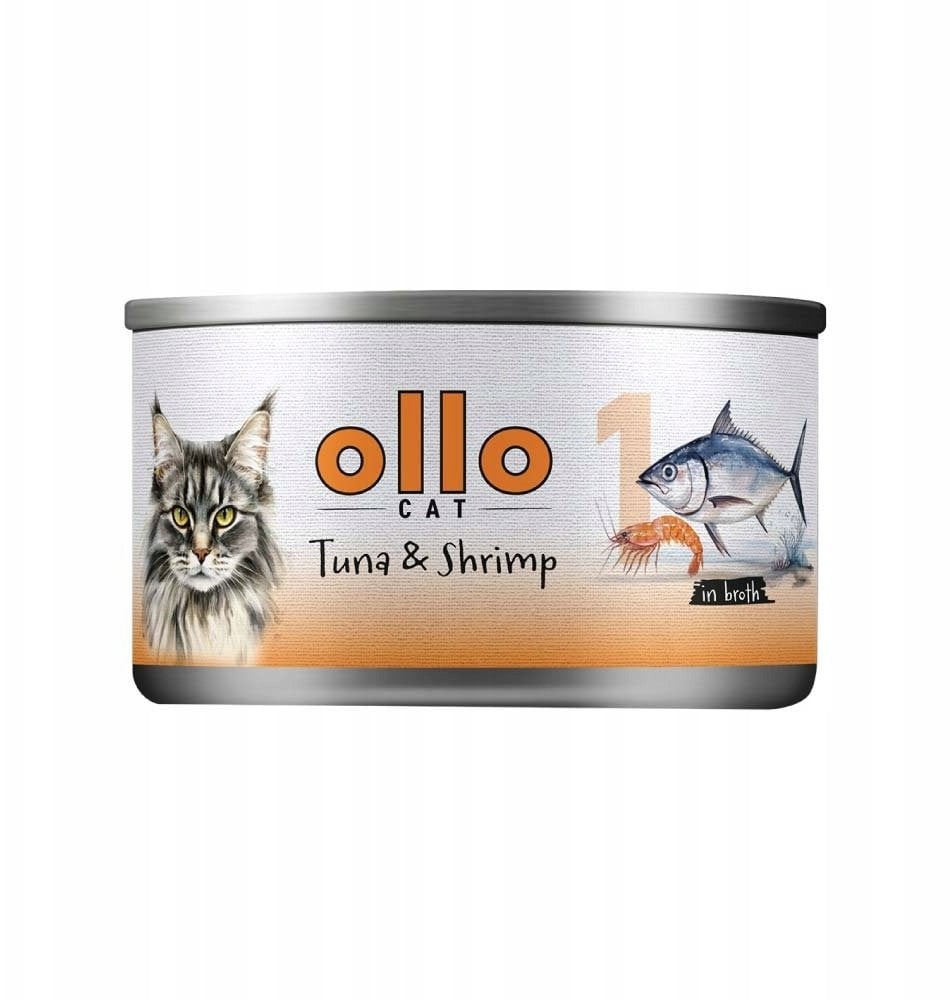 Ollo nr 1 puszka kot Tuńczyk Krewetki 70 g