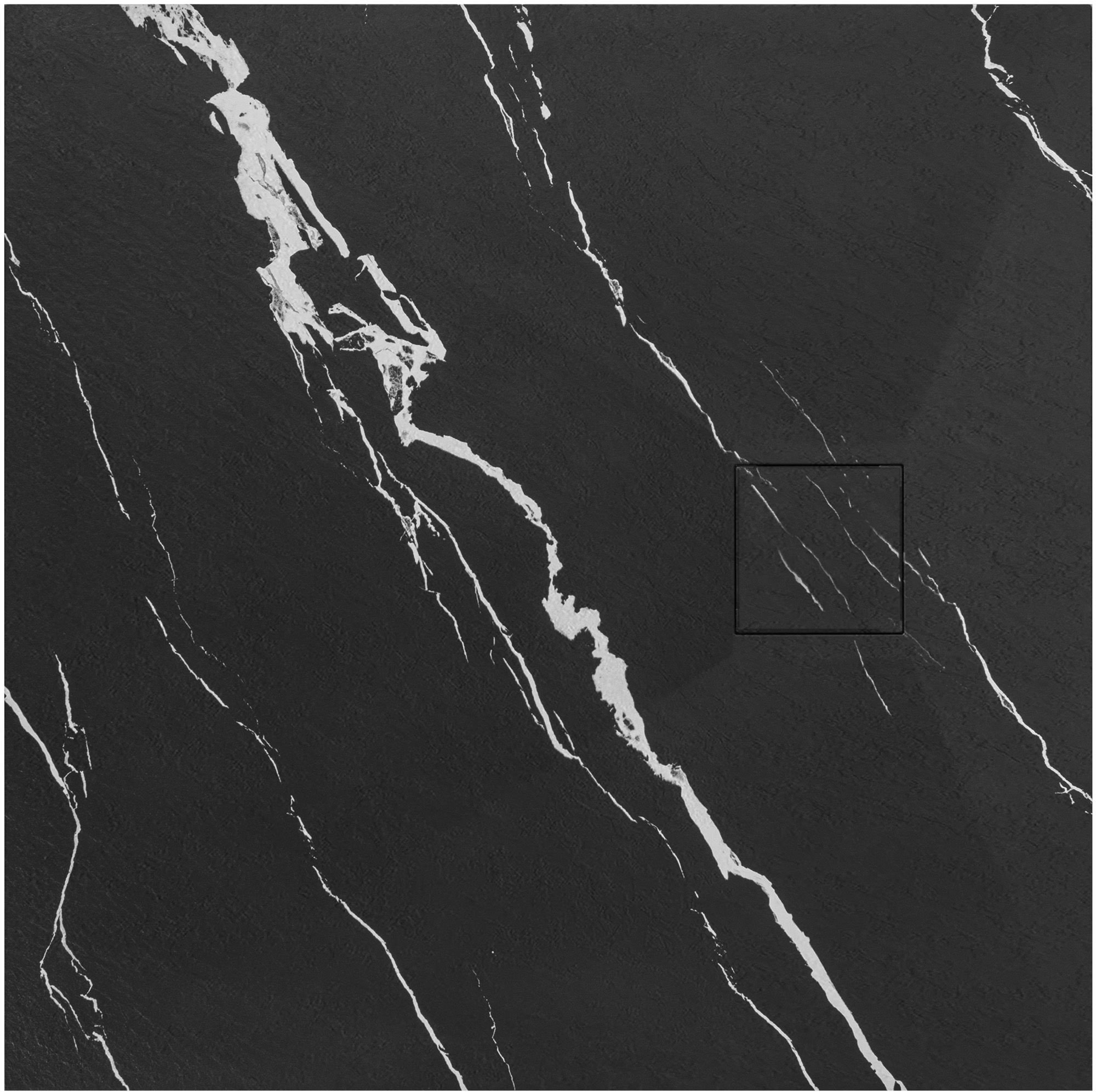 Brodzik prysznicowy Magnum CARRARA BLACK 90x90