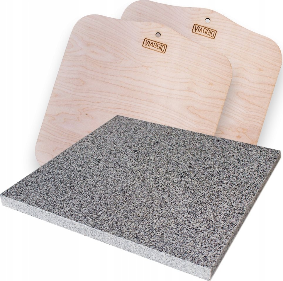 VIAGGIO KAMIEŃ DO PIZZY 35x35 + 2 ŁOPATKI + GRATIS