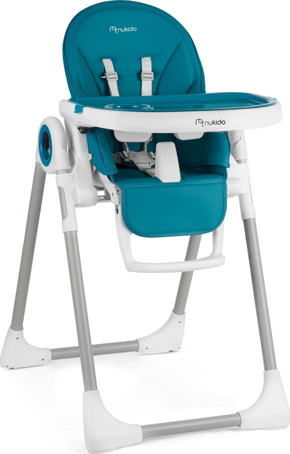 Nukido Krzesełko do karmienia ze stolikiem, leżaczek Belo ciemno niebieskie