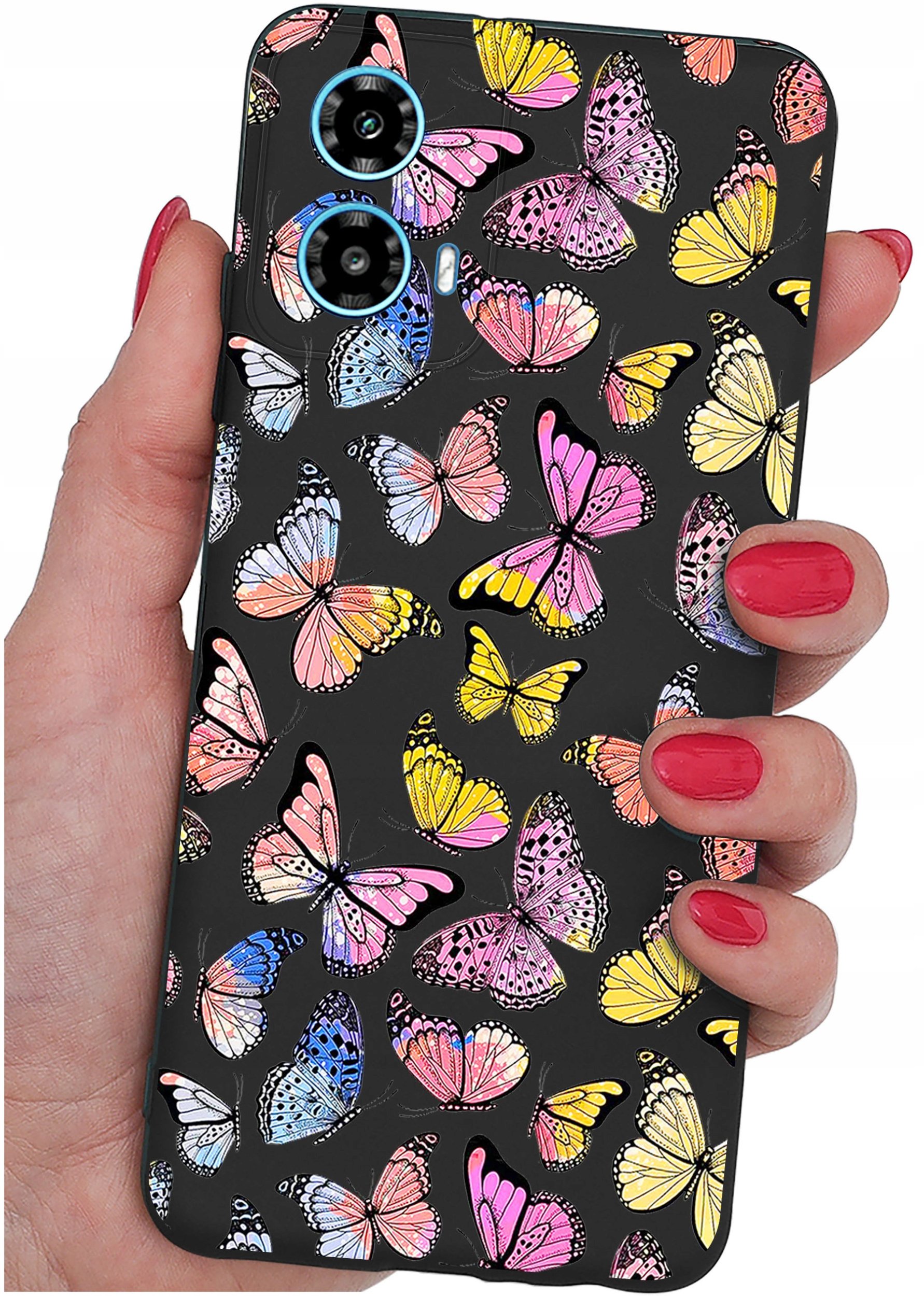 ETUI do Motorola Moto G34 5G WZORY |SILIKONOWE MATT CASE + SZKŁO 9H