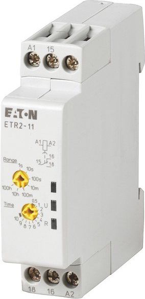 Eaton Przekaźnik czasowy 1P 3A 0,05sek - 100h 24 – 240V AC, 24 – 48V DC opoźnione załączenie ETR2-11 (262684)
