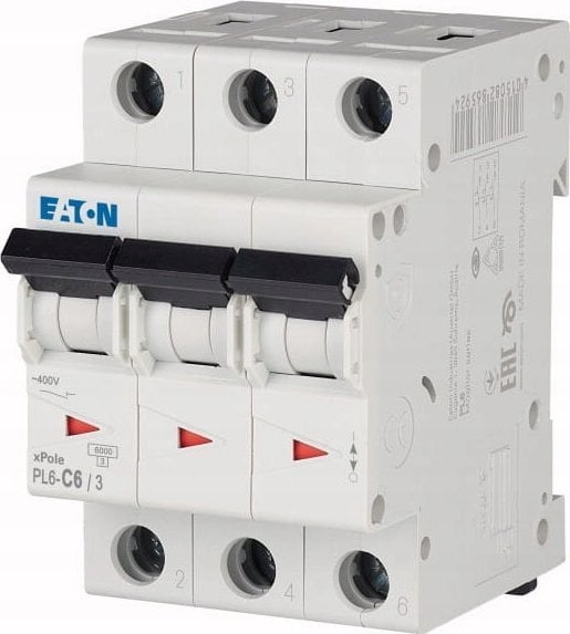 F&F Wyłącznik nadprądowy 3P C 6A 6kA AC PL6-C6/3 286598