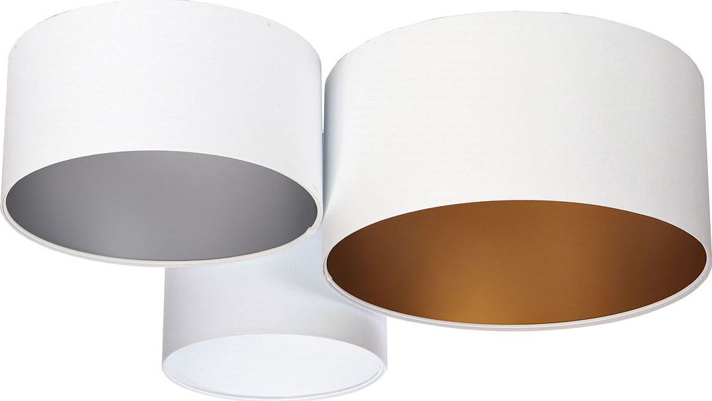 Lampa sufitowa Lumes Okrągła welurowa plafoniada potrójna - EXX37-Promis