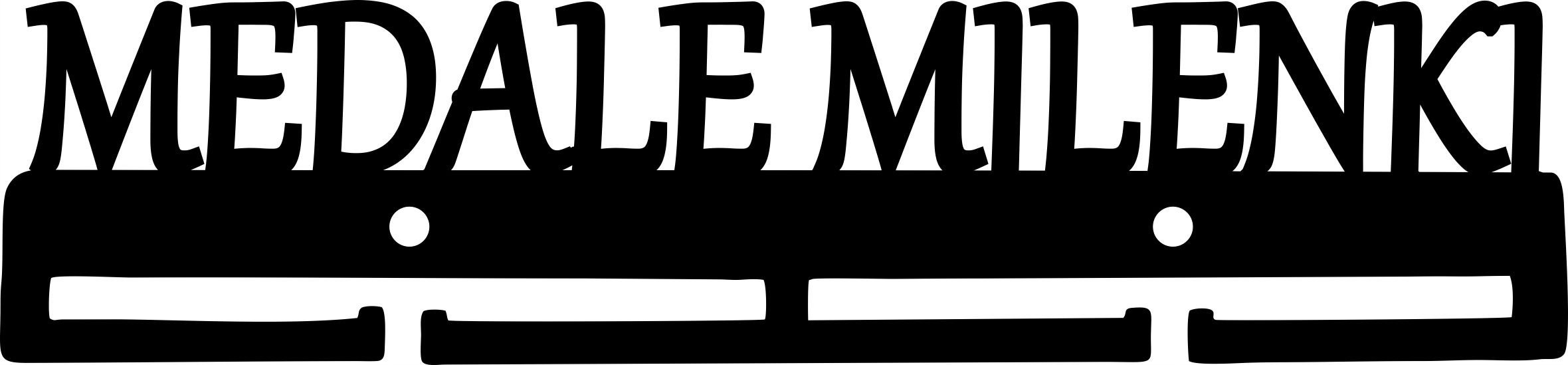 naSciane Wieszak na medale z imieniem - dowolny tekst