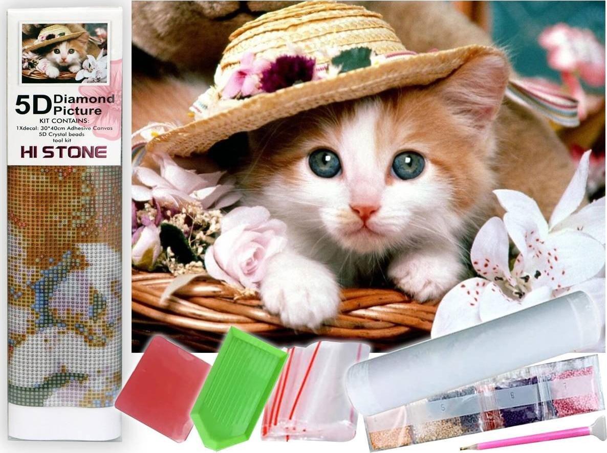 Norimpex Diamentowa mozaika Kotek w kapeluszu 1004939