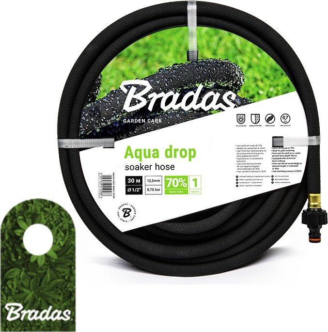 Bradas Wąż nawadniający pocący AQUA-DROP 1/2" - 30m WAD1/2030 Bradas 2588