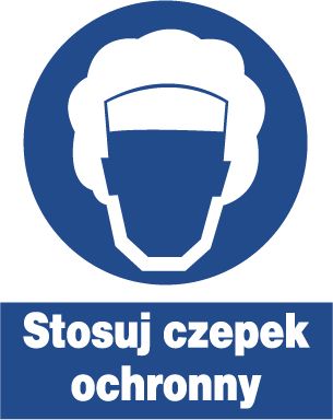 Mój dom Zno-22 - Znak Nakazu Bhp - Stosuj Czepek Ochronny