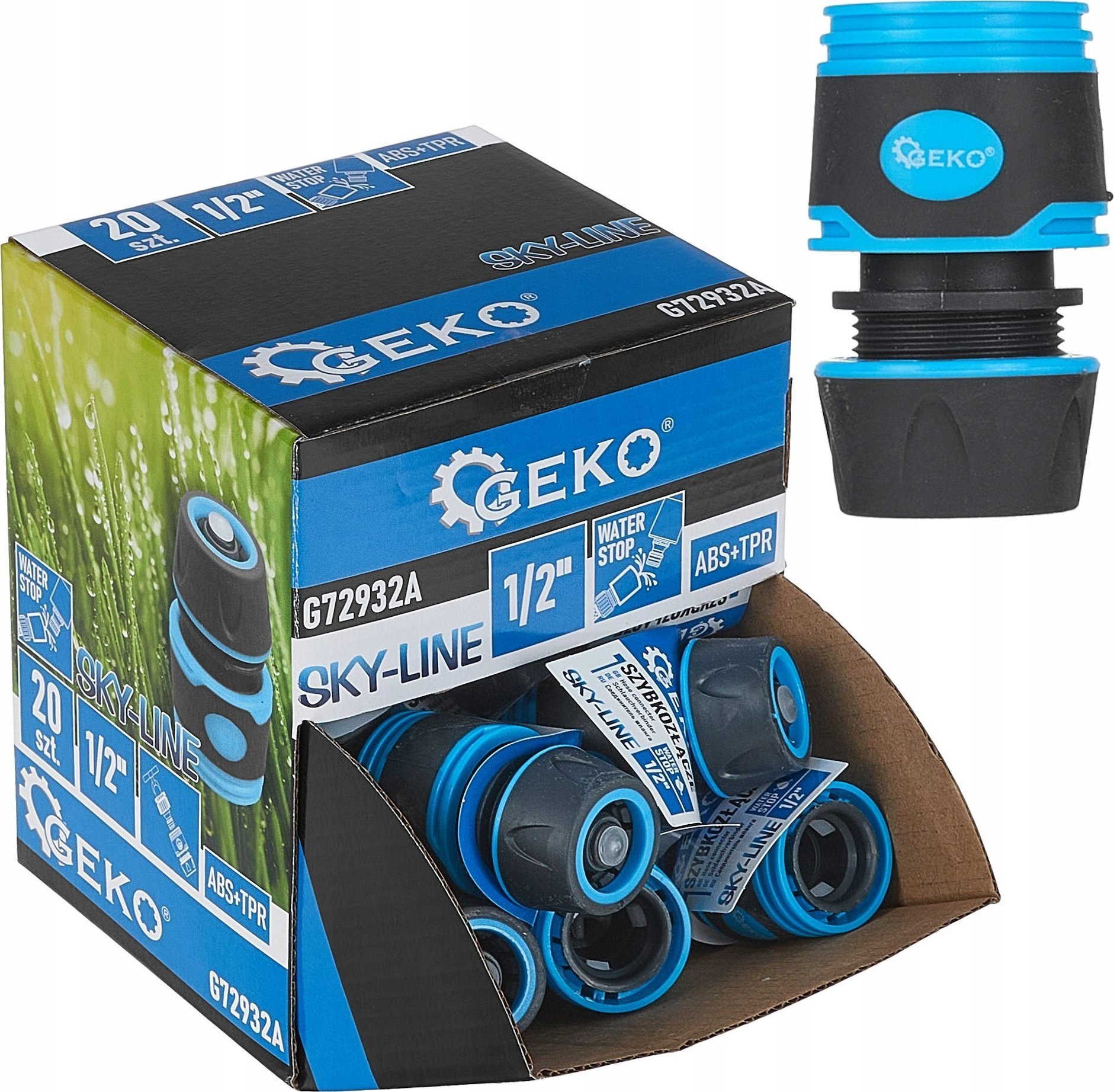 Szybkozłącze 1/2" ze stopem SKY-LINE – kartonik wystawowy (20/240)