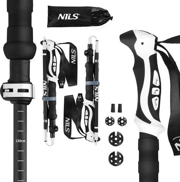 Kijki trekkingowe Nils Aluminiowe TK8603 regulowane 38,5-135cm