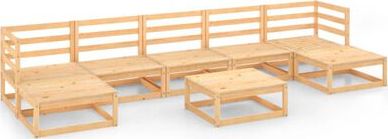 vidaXL 8-cz. zestaw wypoczynkowy do ogrodu, lite drewno sosnowe