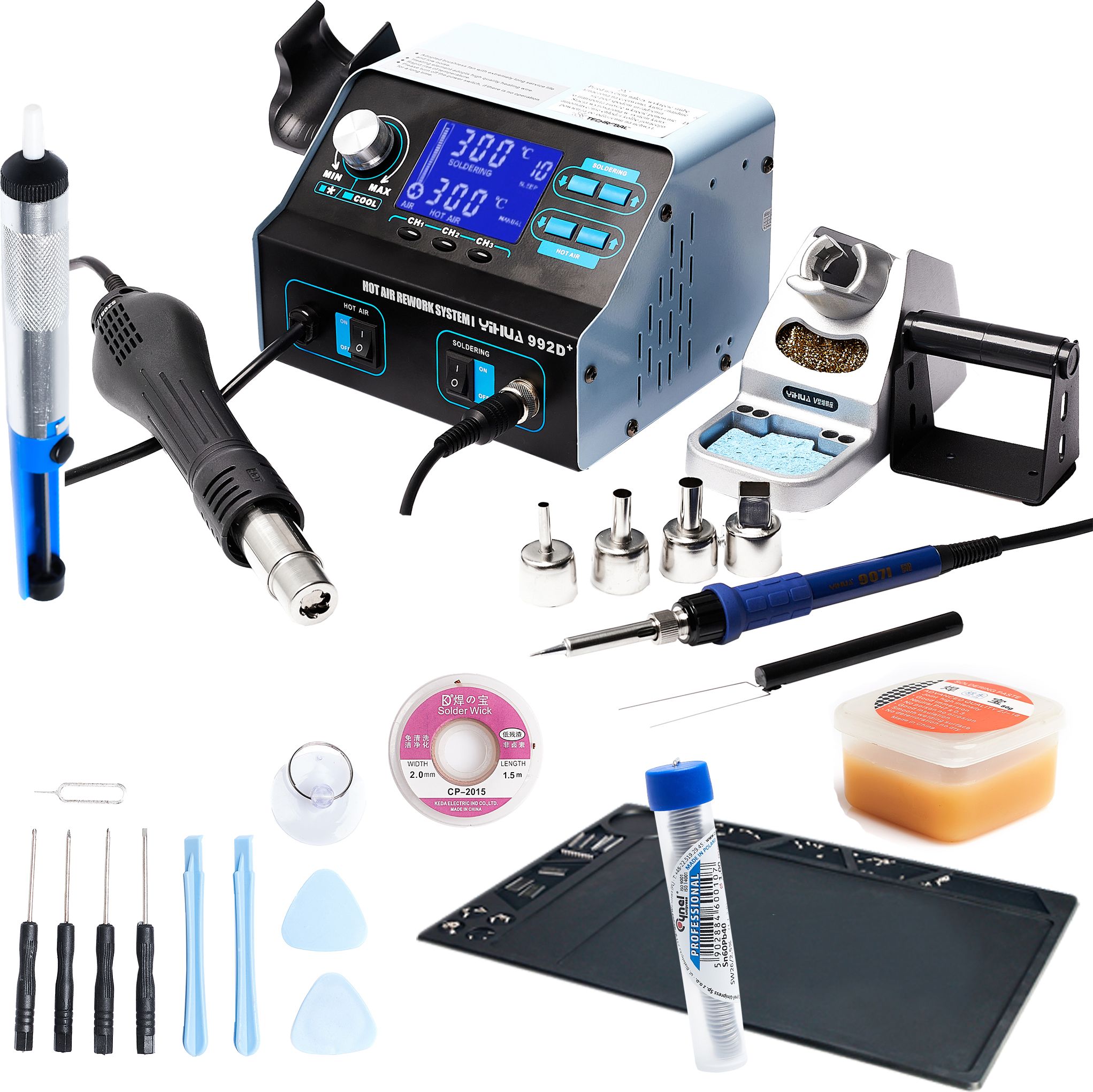 Techrebal Zestaw stacja lutownicza Yihua 992D+ Mata KIT4
