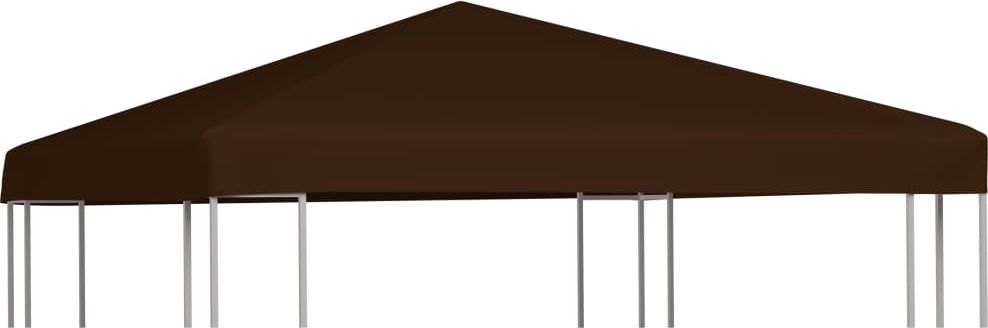 vidaXL Zadaszenie do altany, 310 g/m, 3 x 3 m, brązowe