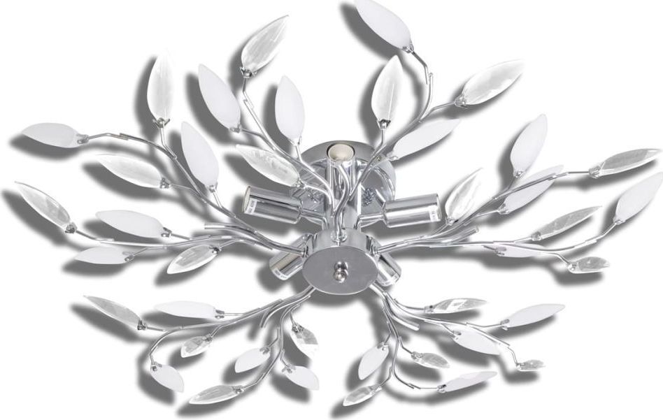Lampa sufitowa Lumes Biała lampa sufitowa w kształcie liści - E996-Gardena