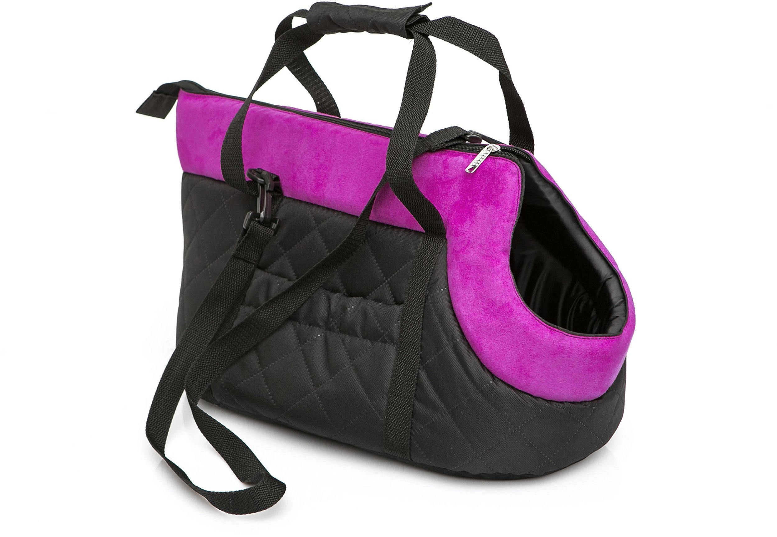 Hobbydog R3 TORBA CZARNY Z Rŕ˝OWYM SZALEM (NUBUK)