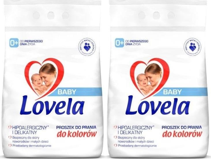 Lovela 2x Baby Proszek do prania dla dzieci Kolor 2,7 kg