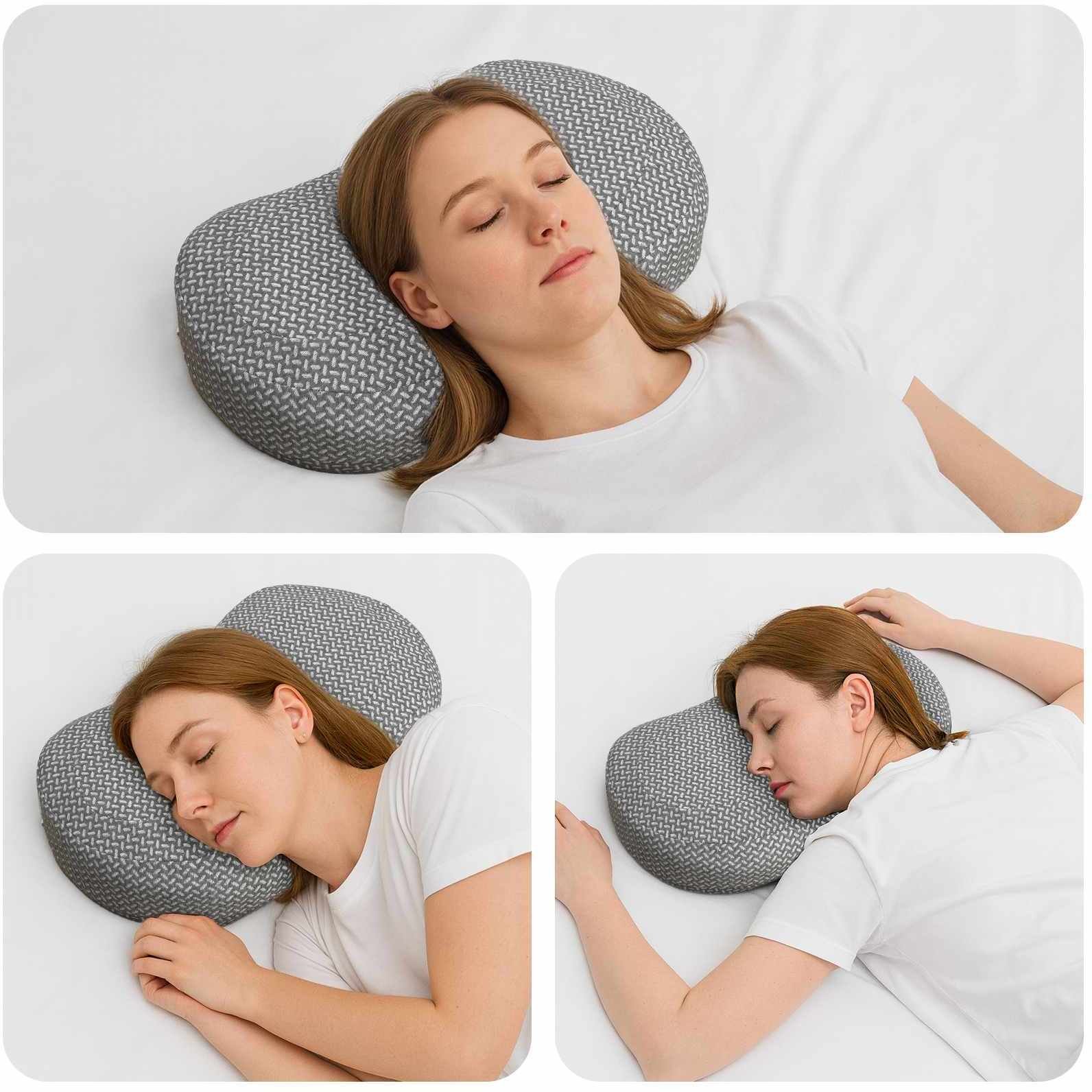 vidaXL Poduszka z poduszką szara 55 x 36 x 10 cm Poliester