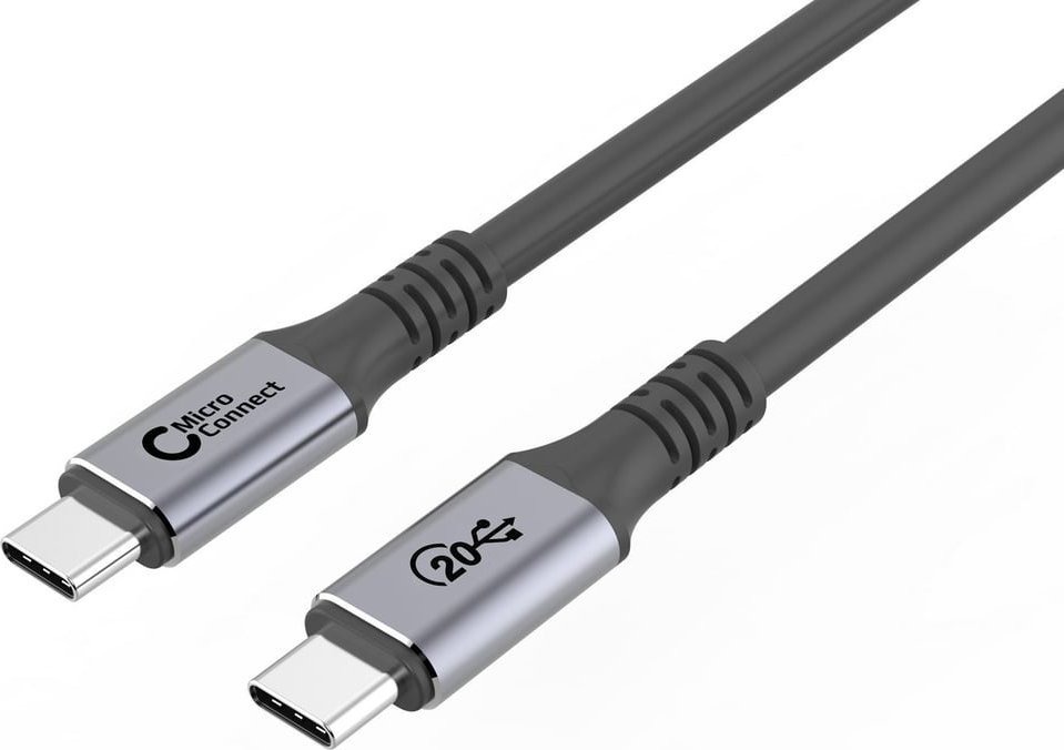 Kabel USB MicroConnect USB-C - USB-C 1 m Czarny (USB3.2CC01)