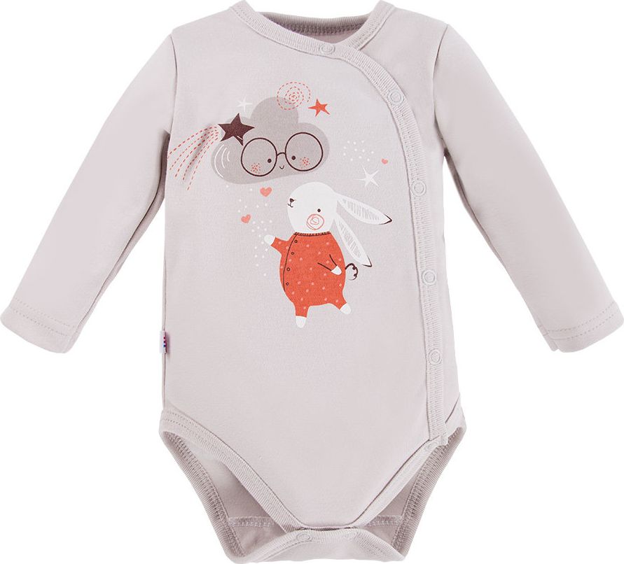 Ewa Klucze Body z długim rękawem szare rozpinane niemowlęce Mellow Ewa Klucze Eevi 50