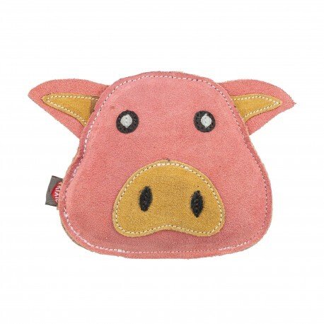 Świnia, zabawka, dla psa, skórzana, 19 cm