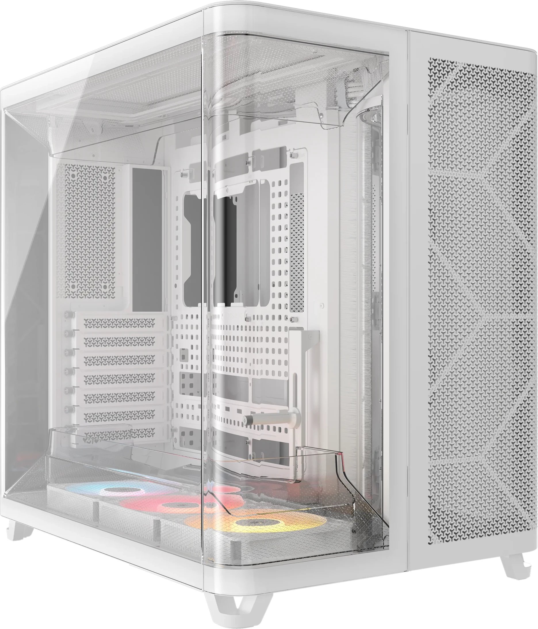 Obudowa Corsair AIR 5400 RS-R ARGB Obudowa PC, Midi Tower, Tempered Glass, RGB - biały, 3x 120-mm wentylator inklusive