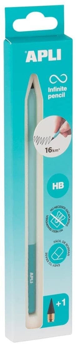 Ołówek wieczny APLI Infinite Nordic, HB, 1 szt., pudełko kartonowe z zawieszką, niebieski