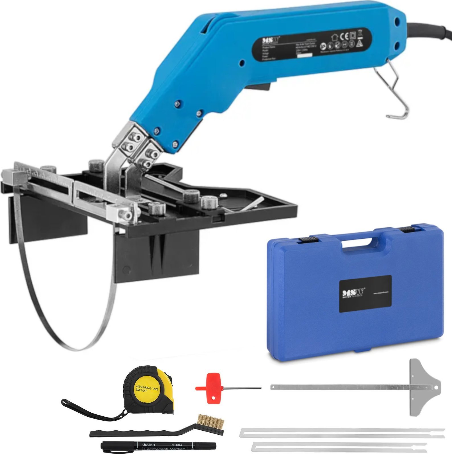 Nóż termiczny do cięcia styropianu z prowadnicą 200 mm 500 C 250 W Nóż termiczny do cięcia styropianu z prowadnicą 200 mm 500 C 250 W