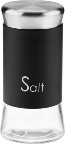 Galicja Solniczka przyprawnik do soli czarny szklany ozdobny 150 ml