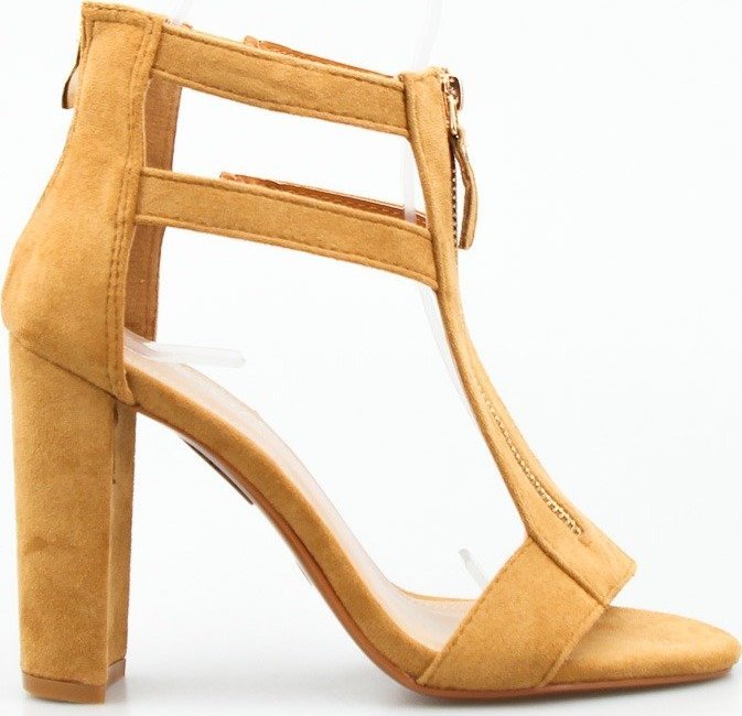 Seastar Sandały zamszowe z ozdobnym zamkiem kamelowe-38