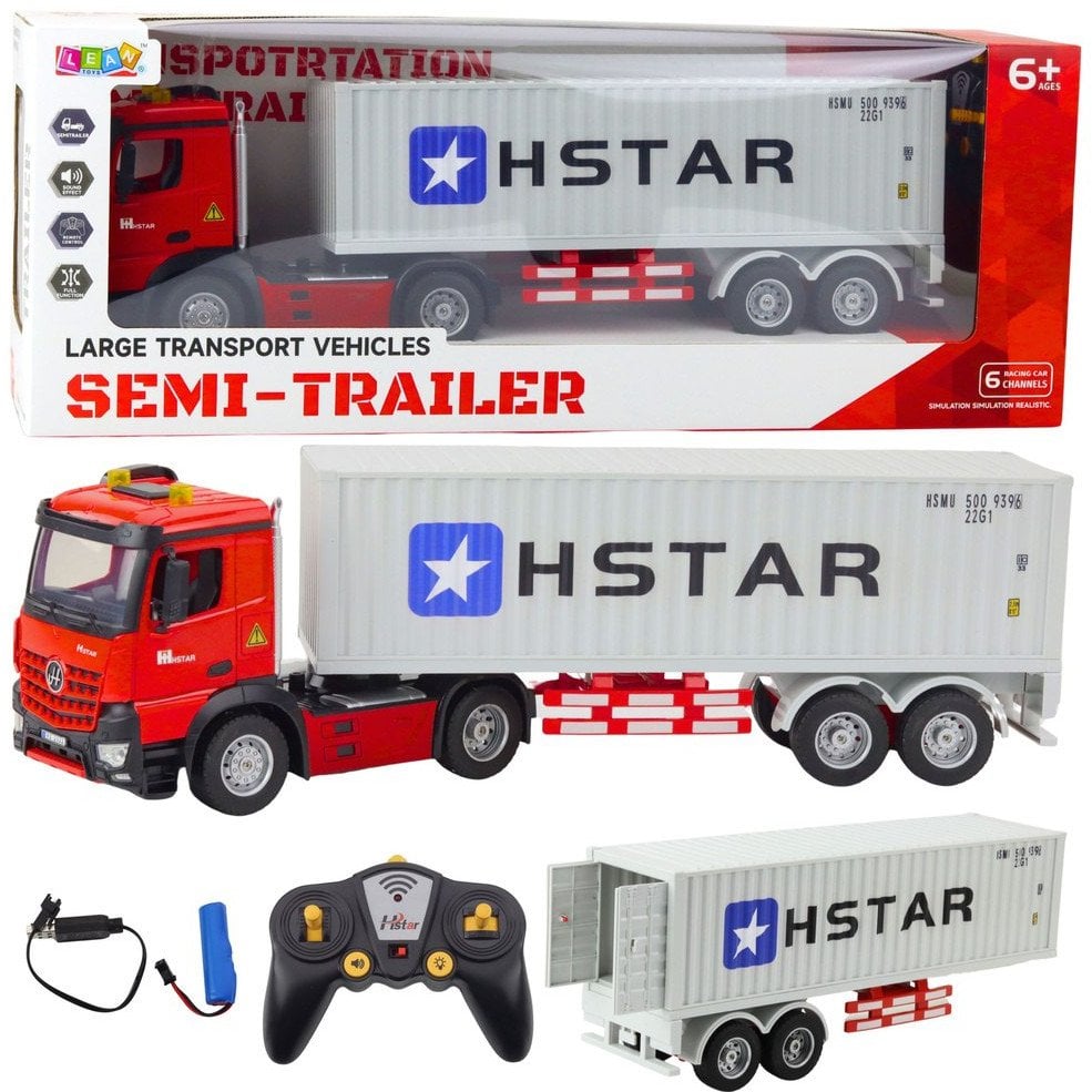 Ciężarówka z Kontenerem Zdalnie Sterowana RC 6CH Kąt Skrętu 270 EDUKAMP