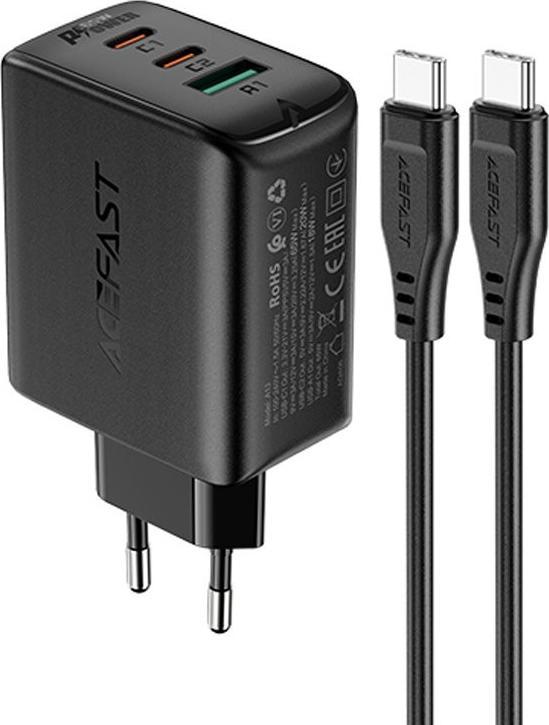 Ładowarka Acefast 1x USB-A 2x USB-C 3 A (6974316280279)