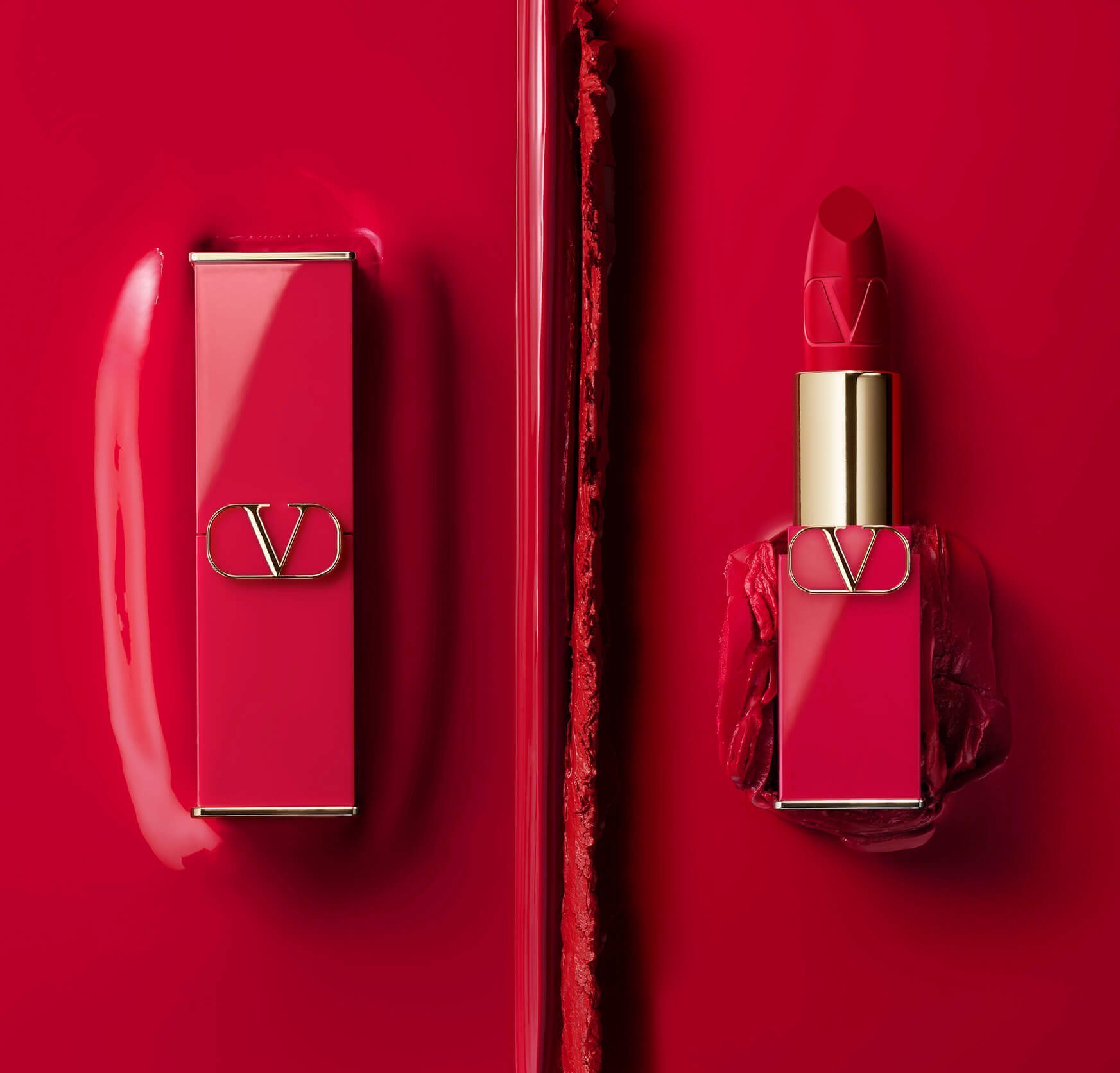 Valentino Valentino, Rosso, Satin Finish, Cream Lipstick, 22R, Refillable, 3.5 g For Women