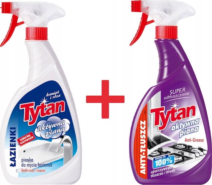 Tytan PIANKA DO MYCIA ŁAZIENKI +TYTAN ODTŁUSZCZACZ SPRAY