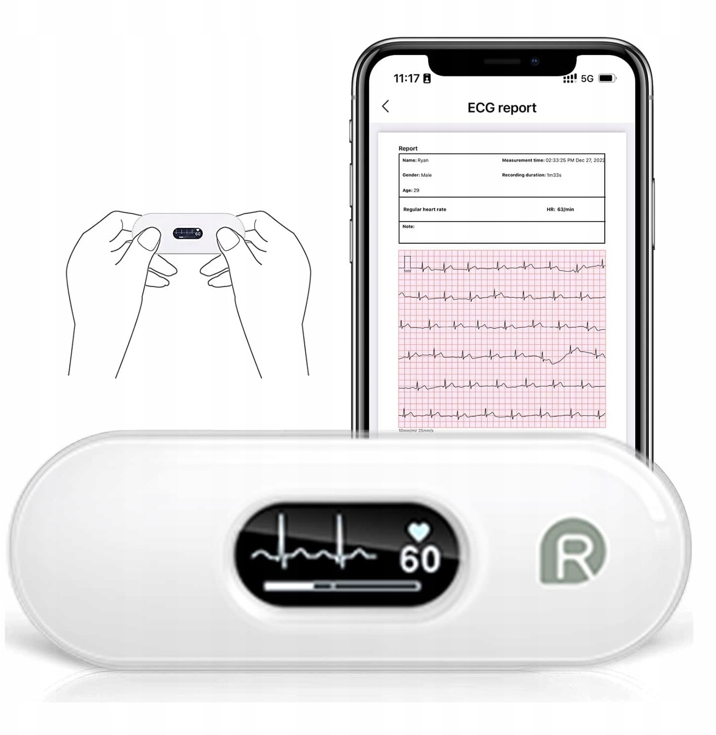 CheckMe DuoEK-S mobilne urządzenie EKG bezprzewodowy miernik