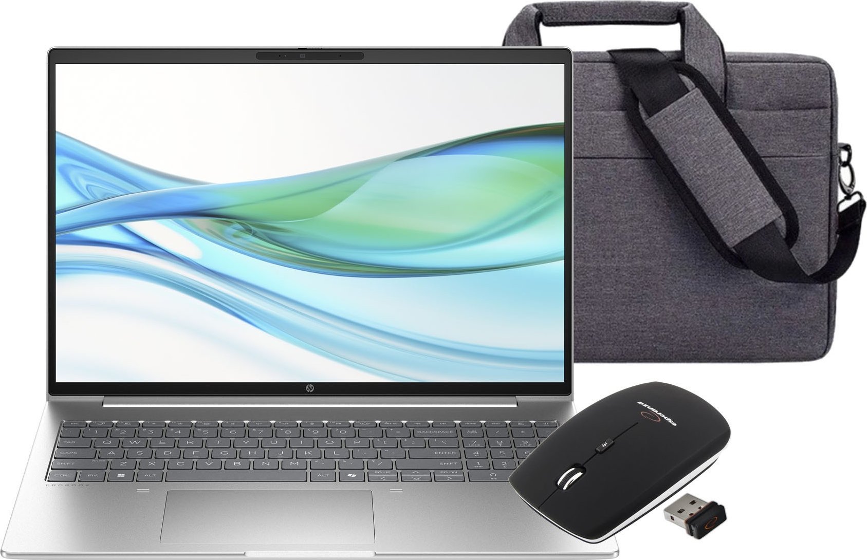 Zestaw HP ProBook 460 G11 / Mysz / Torba / A1LE0UT / Intel Ultra 7 / 32GB / SSD 2TB / WUXGA / Win 11 Pro / Srebrny