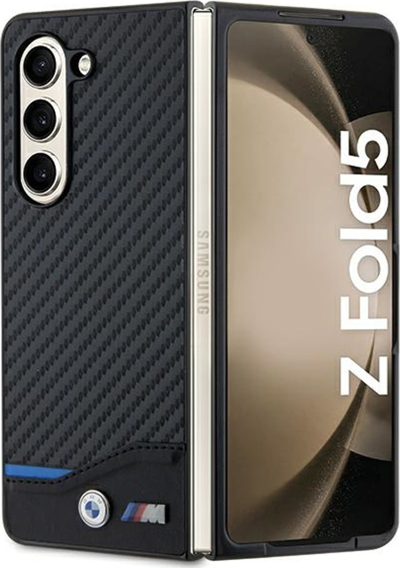 BMW BMHCZFD522NBCK Z Fold5 F946 czarny/black Leather Carbon