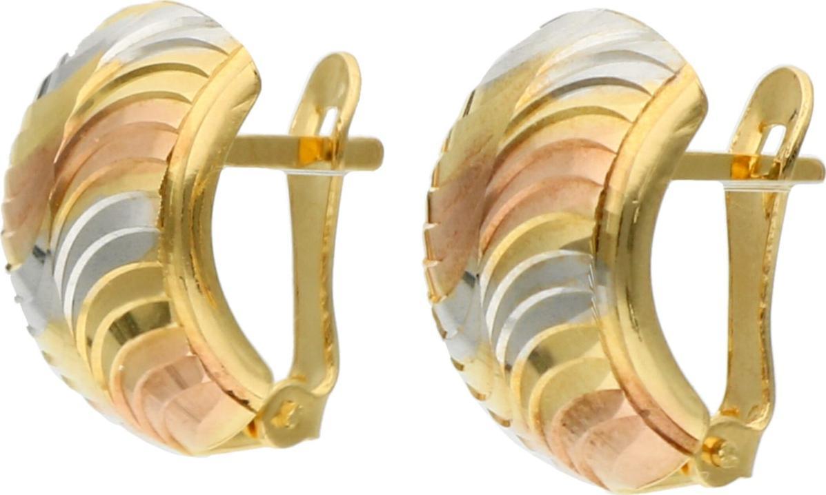 Rosanto Zdobne złote kolxczyki na zapięciu angielskim 585 14k