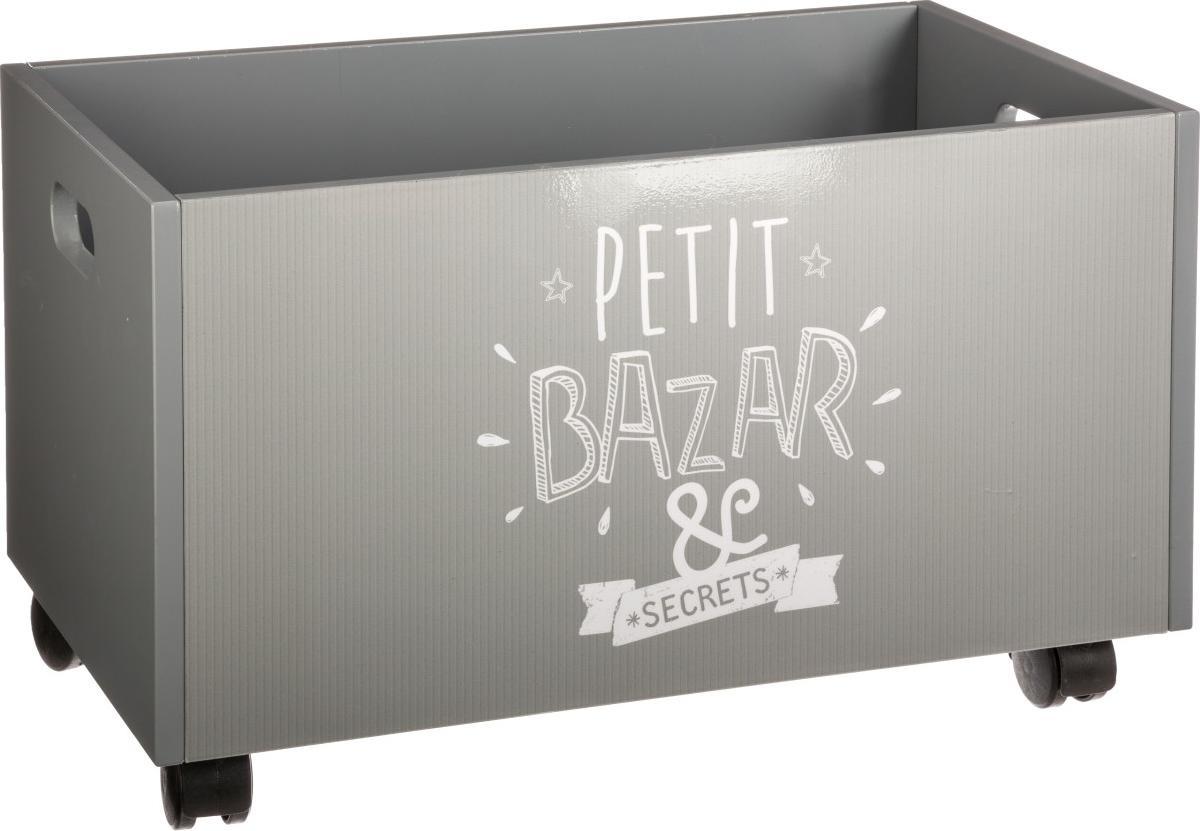 Atmosphera Pojemnik na zabawki szary z kółkami