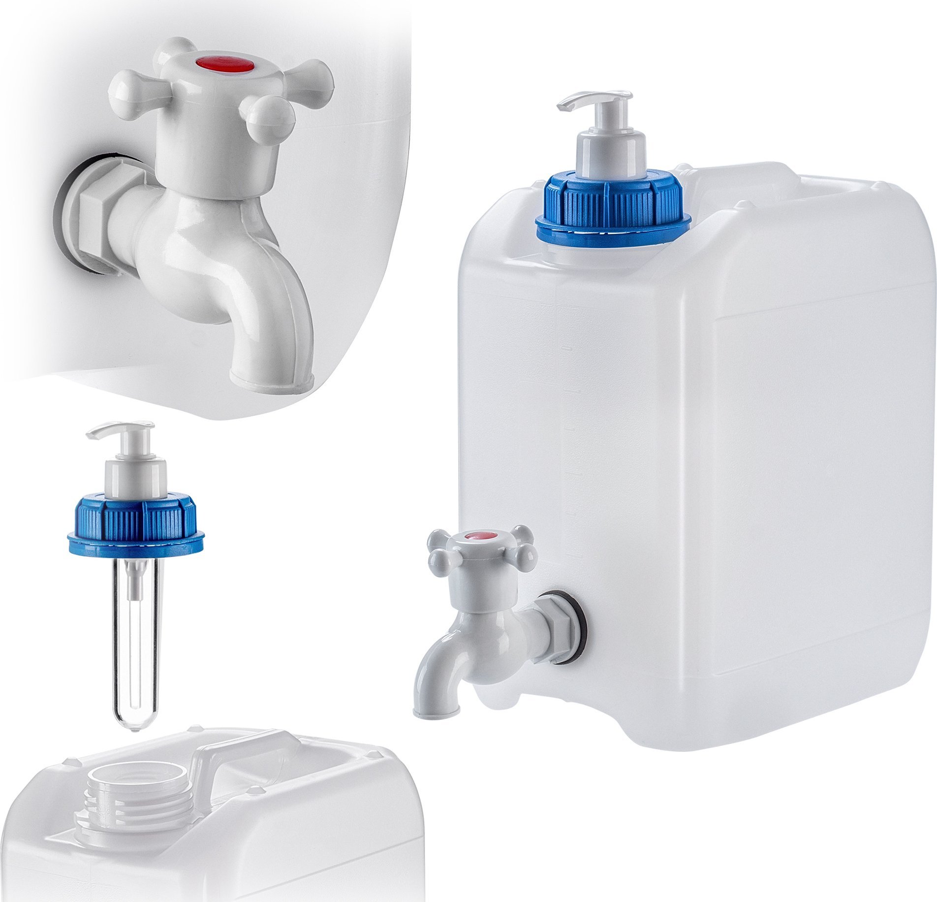 Kadax KADAX Kanister Na Wodę Umywalka Pojemnik Bańka Dozownik mydło Płyny 5L Z Kranem