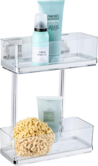 Wenko stelaż łazienkowy 32,5 cm stal nierdzewna srebrna/przezroczysta