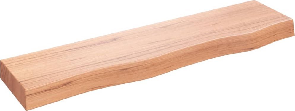 vidaXL vidaXL Półka, jasnobrązowa, 80x20x6 cm, lakierowane lite drewno dębowe