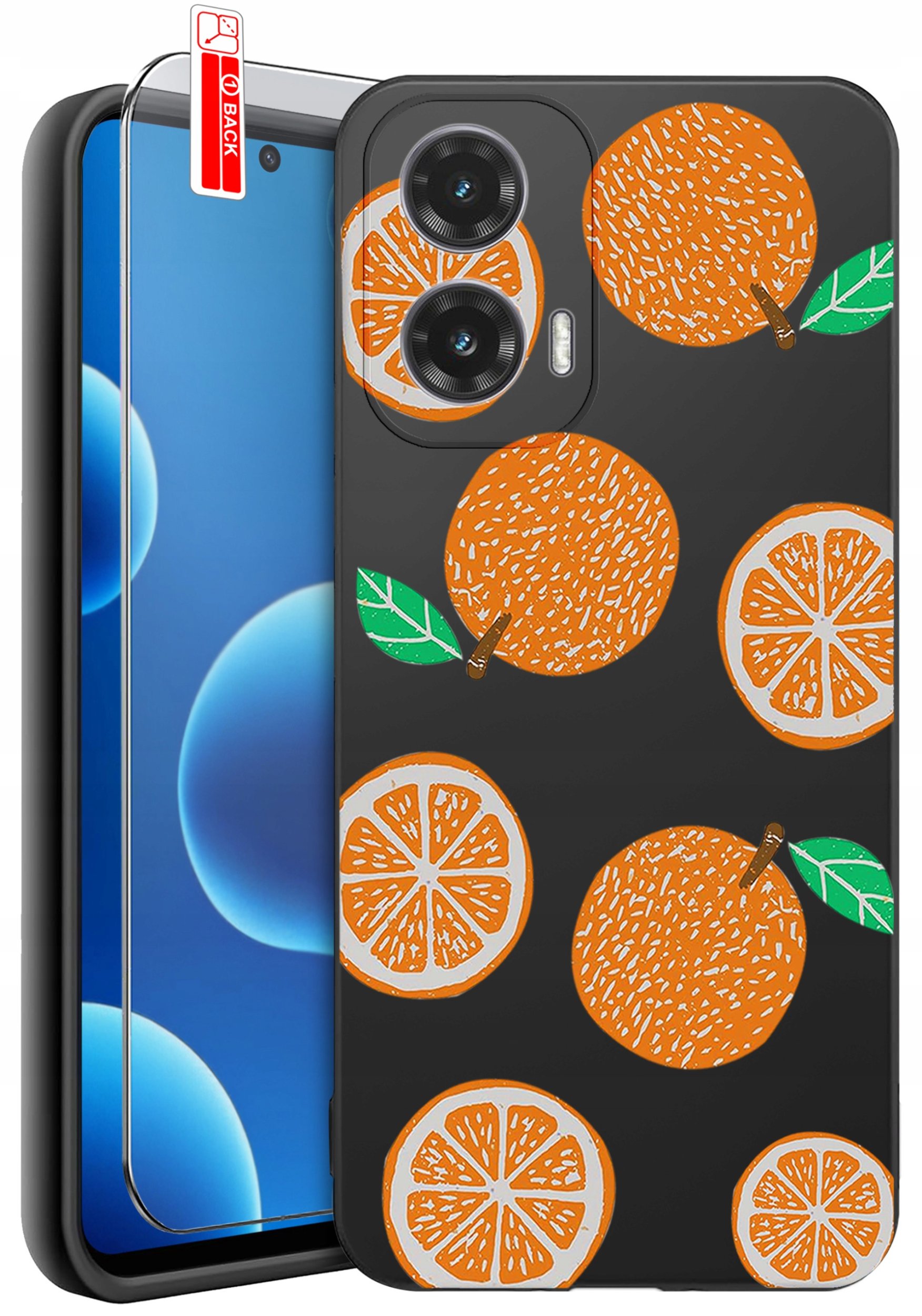 ETUI do Motorola Moto G45 5G | WZORY | SILIKONOWE MATT CASE + SZKŁO 9H