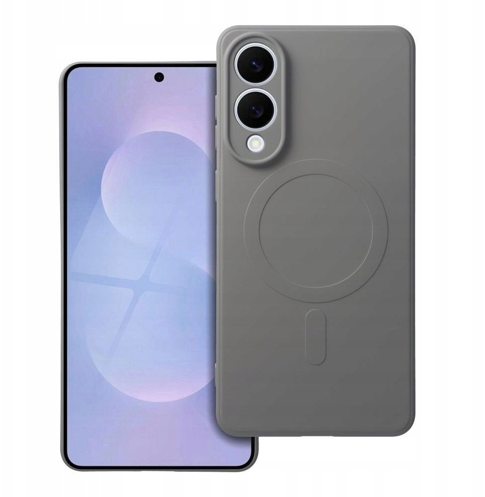 Futerał SILICONE MAG COVER kompatybilny z MagSafe do SAMSUNG S25 EDGE tytanowy szary