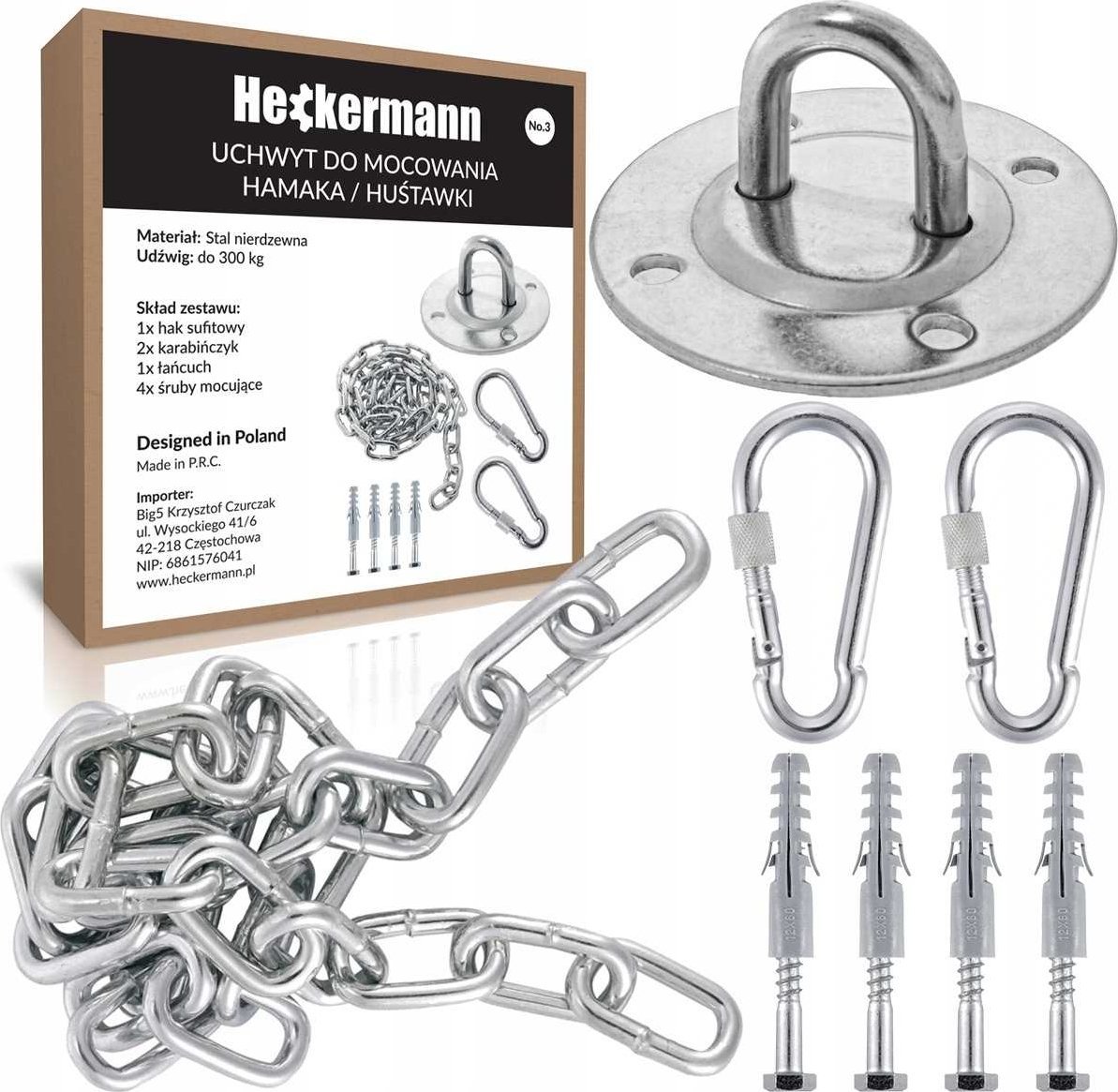 Heckermann Akcesoria montażowe do hamaków Łańcuch model 3