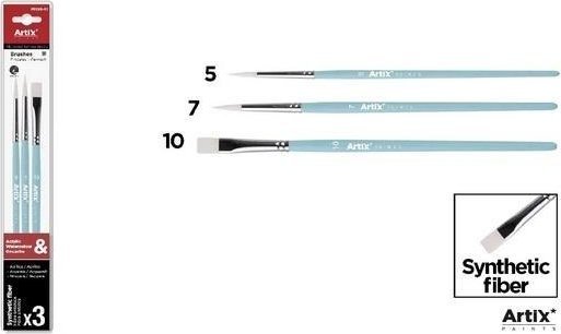 Pędzle syntetyczne 3szt
