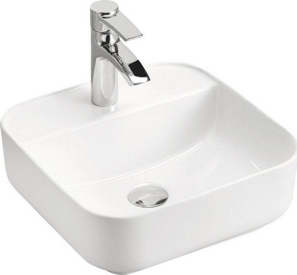 Umywalka Comad Umywalka nablatowa, kwadratowa, Magic, 40x40x14 cm, biały