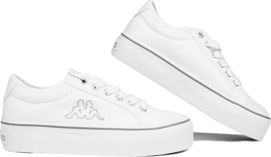 Kappa Buty damskie Kappa Boron Low PF biało-srebrne 243162 1015 40