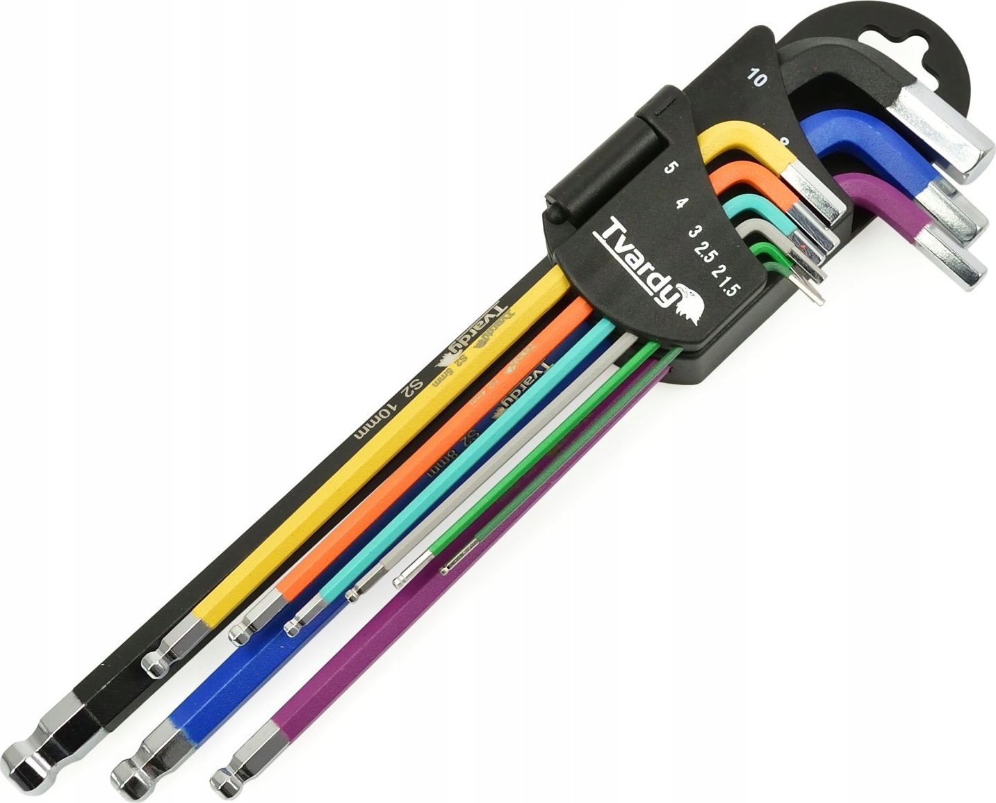 Tvardy Klucze imbusowe długie kolor 1,5-10mm 9el. S2 (24)